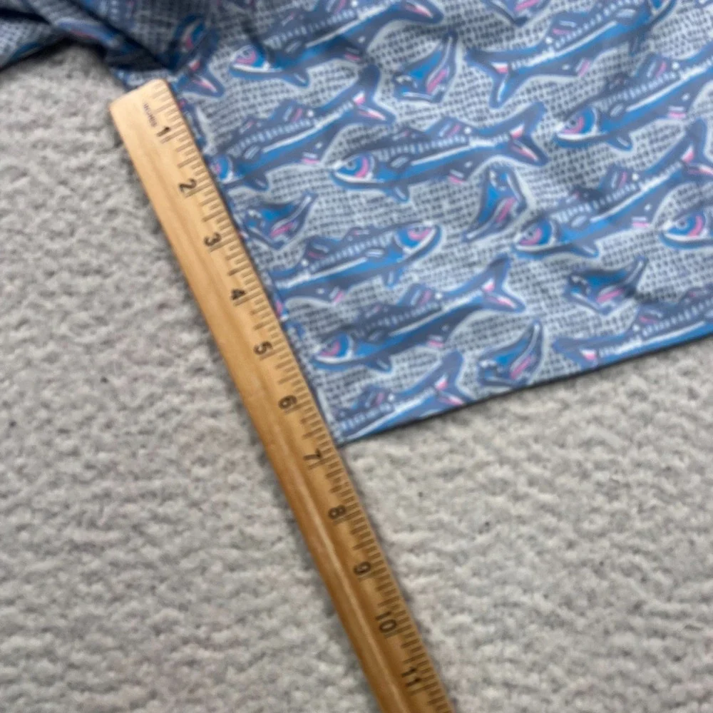 Vineyard Vines Shorts Men 2XL Chappy Swim Trunks Fish AOP Drawstring Lined‎ Blue